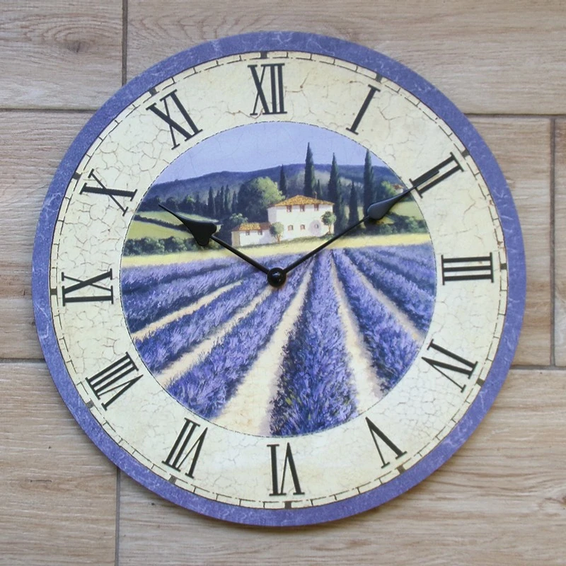 Veronika nástěnné hodiny levandule ⌀ 33 cm