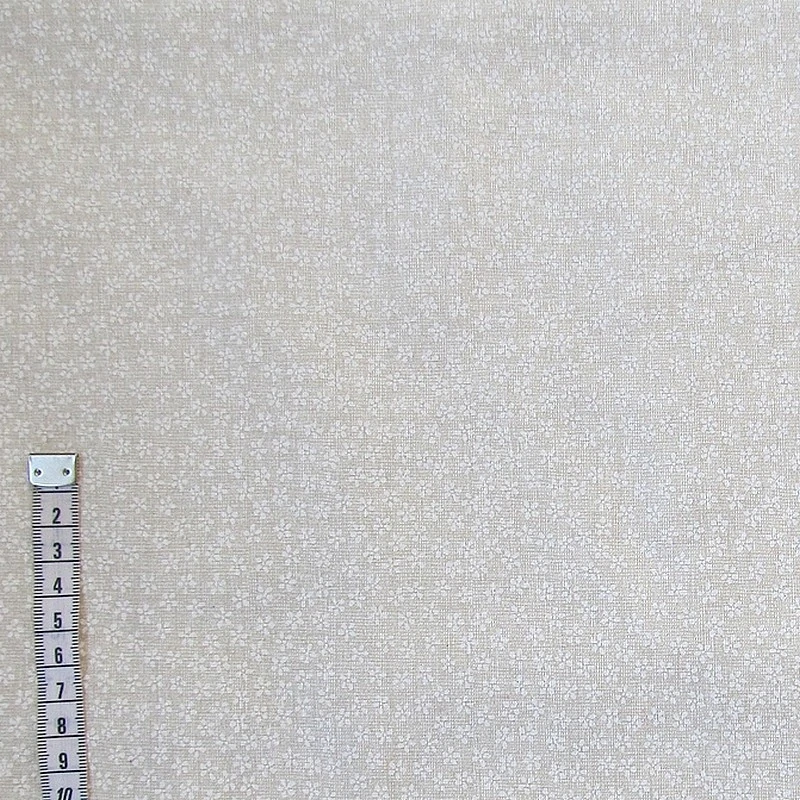Stof látka mini kytička bílá šíře 140 cm