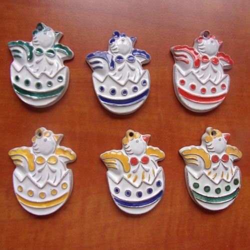 Veronika keramické ozdoby kuře 6x5 cm