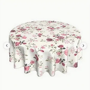 Veronika ubrus kulatý ⌀ 150 cm růže růžová 