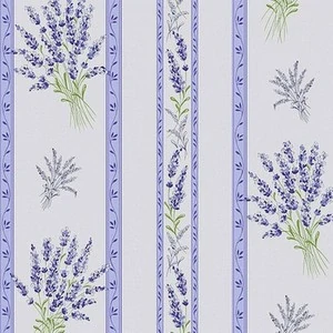 Stof látka levandule s pruhem omyvatelná šíře 155 cm