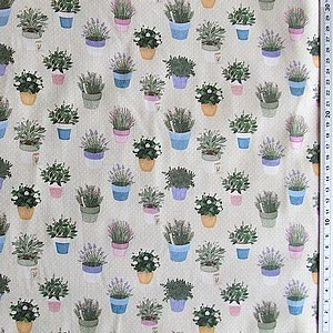 Stof látka digitální quilt bylinky šíře 110 cm